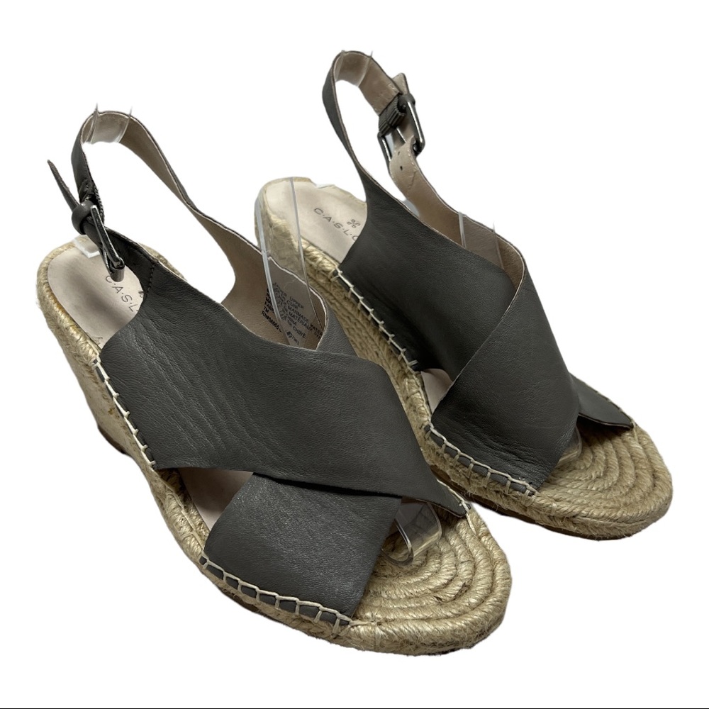 Caslon Suri Leather Espadrille Wedge
Sandal Grey Size 7M